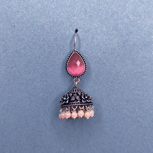Traditional Jhumka with pink touch Earrings