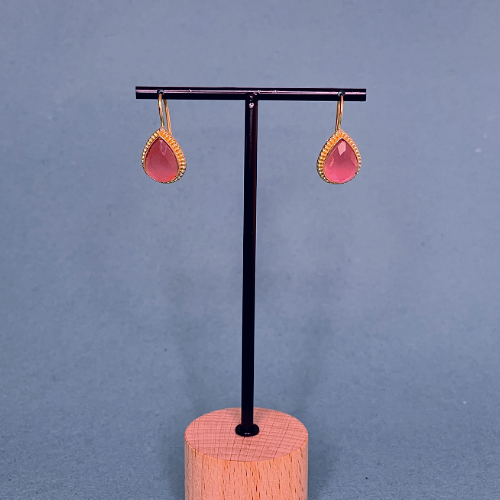 Versatile Pink Pocket Hoop Earrings