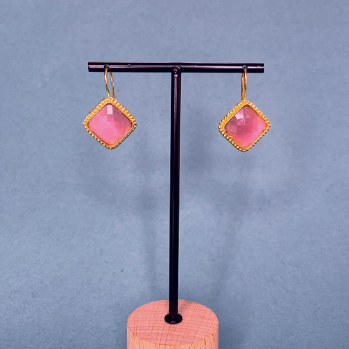 Elegant Pink Drop Earrings