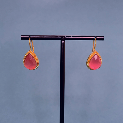 Versatile Pink Pocket Hoop Earrings