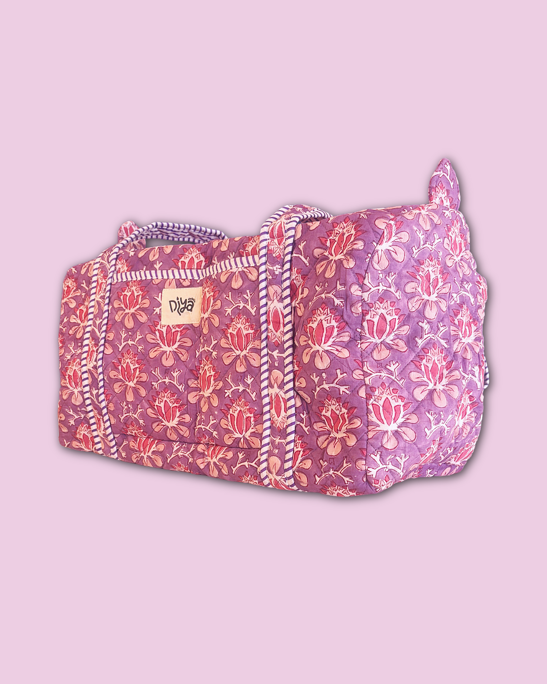 Purple Floral Travel Bag