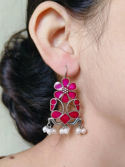 Feather Drop Earrings
