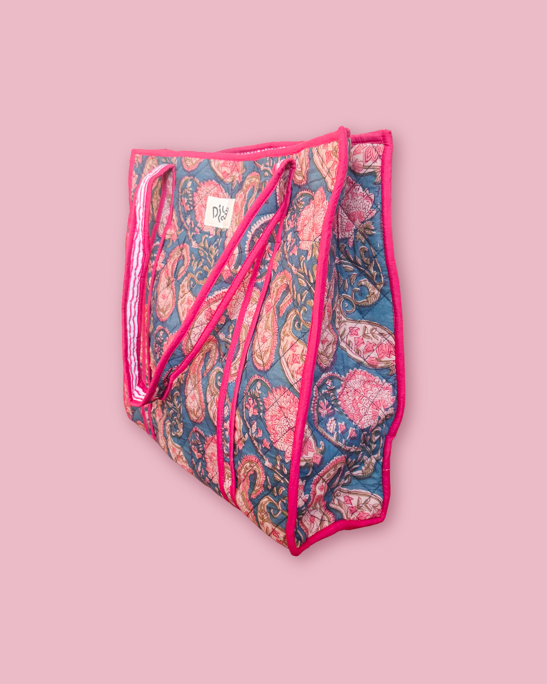 Teal Paisley Laptop Tote Bag