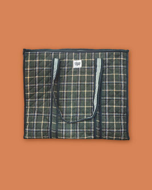 Plaid Season Laptop Tote Bag
