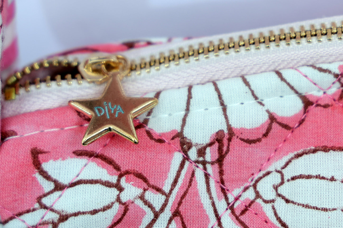 Pink & White Crossbody Bag