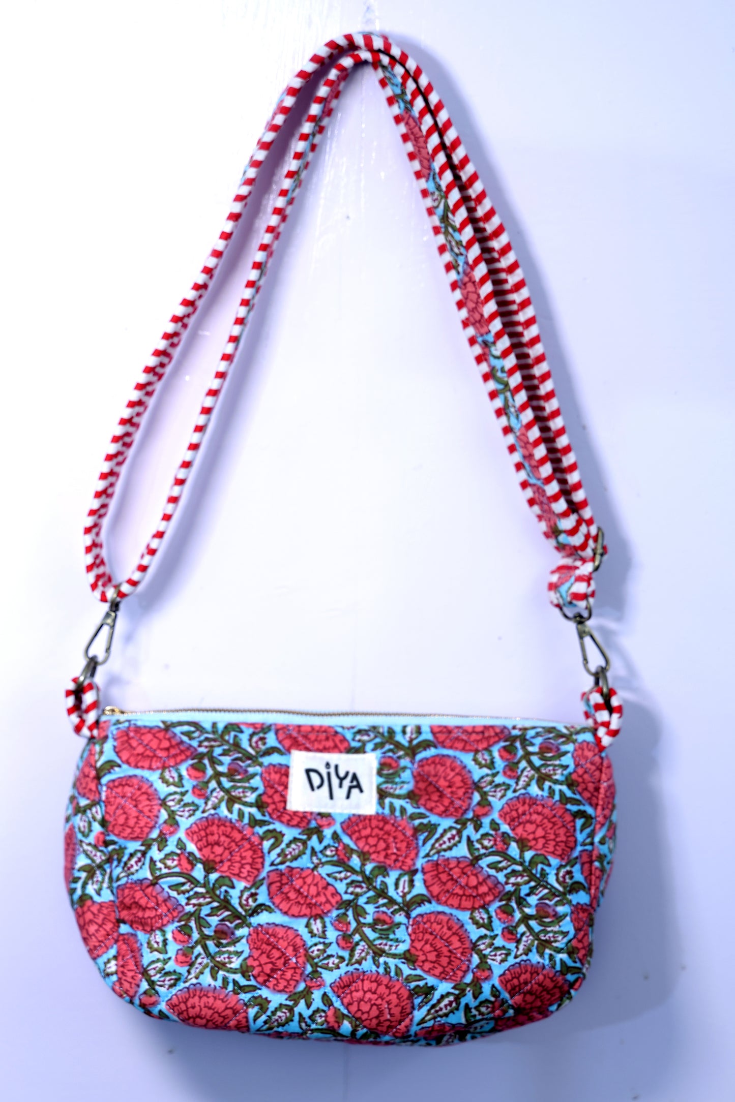 Red Floral Cross Body Bag