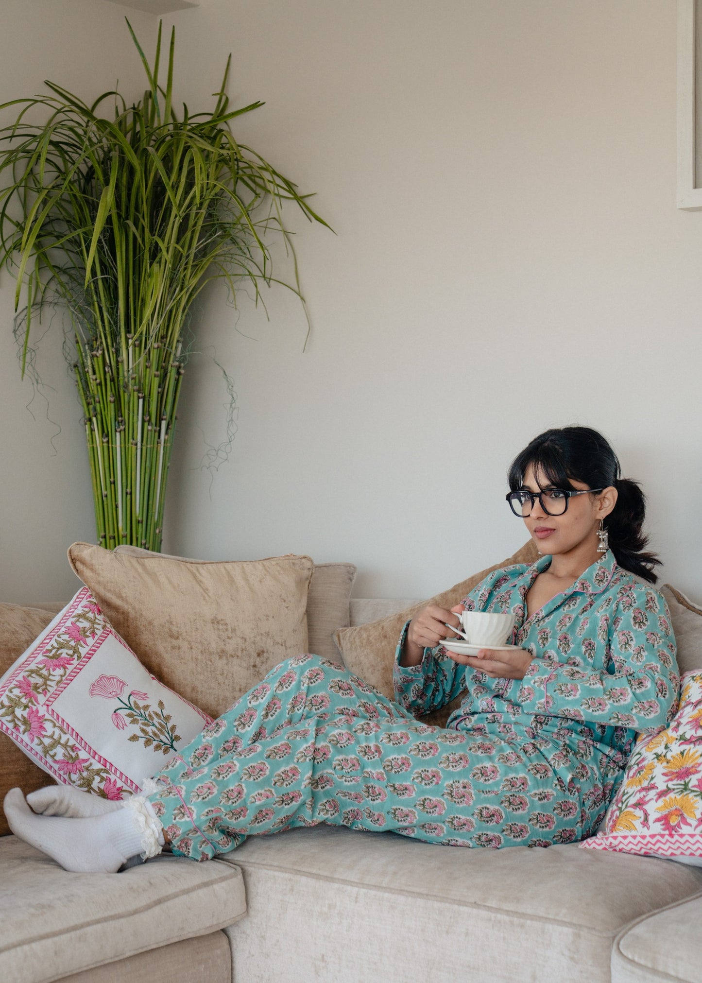 Baby Blue Cotton Pyjamas