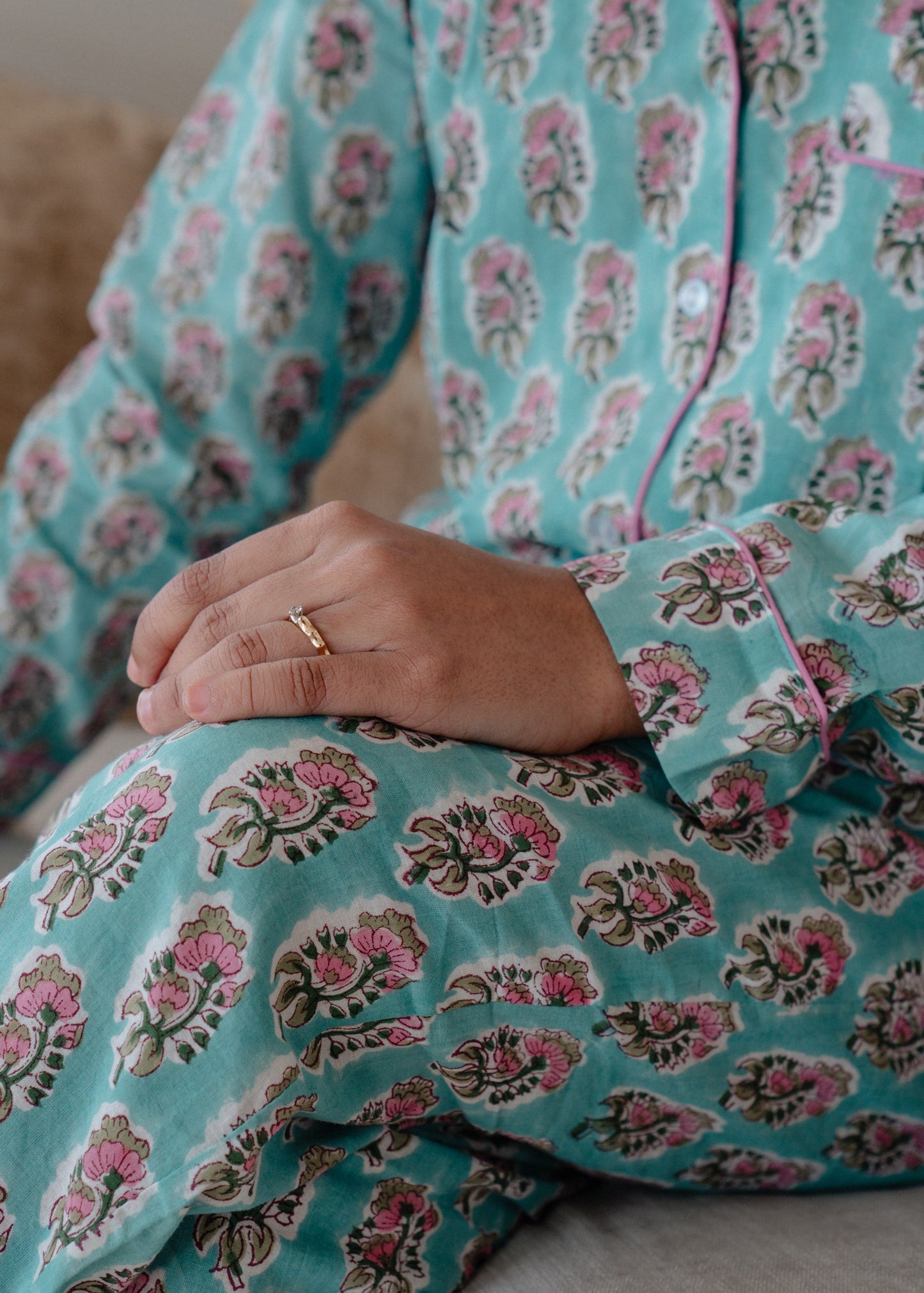 Baby Blue Cotton Pyjamas