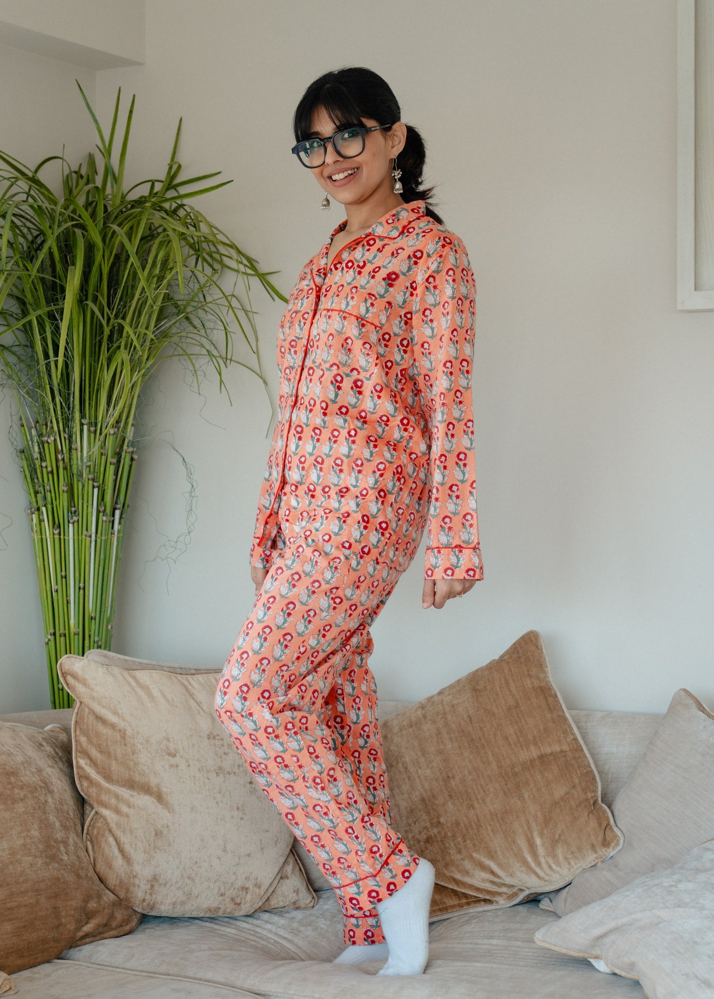Peach Cotton Pyjamas
