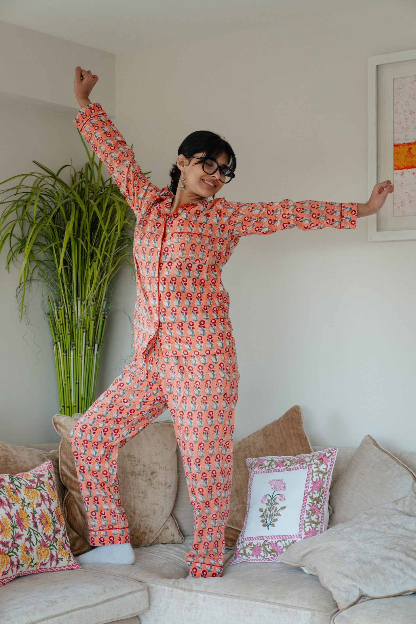 Peach Cotton Pyjamas