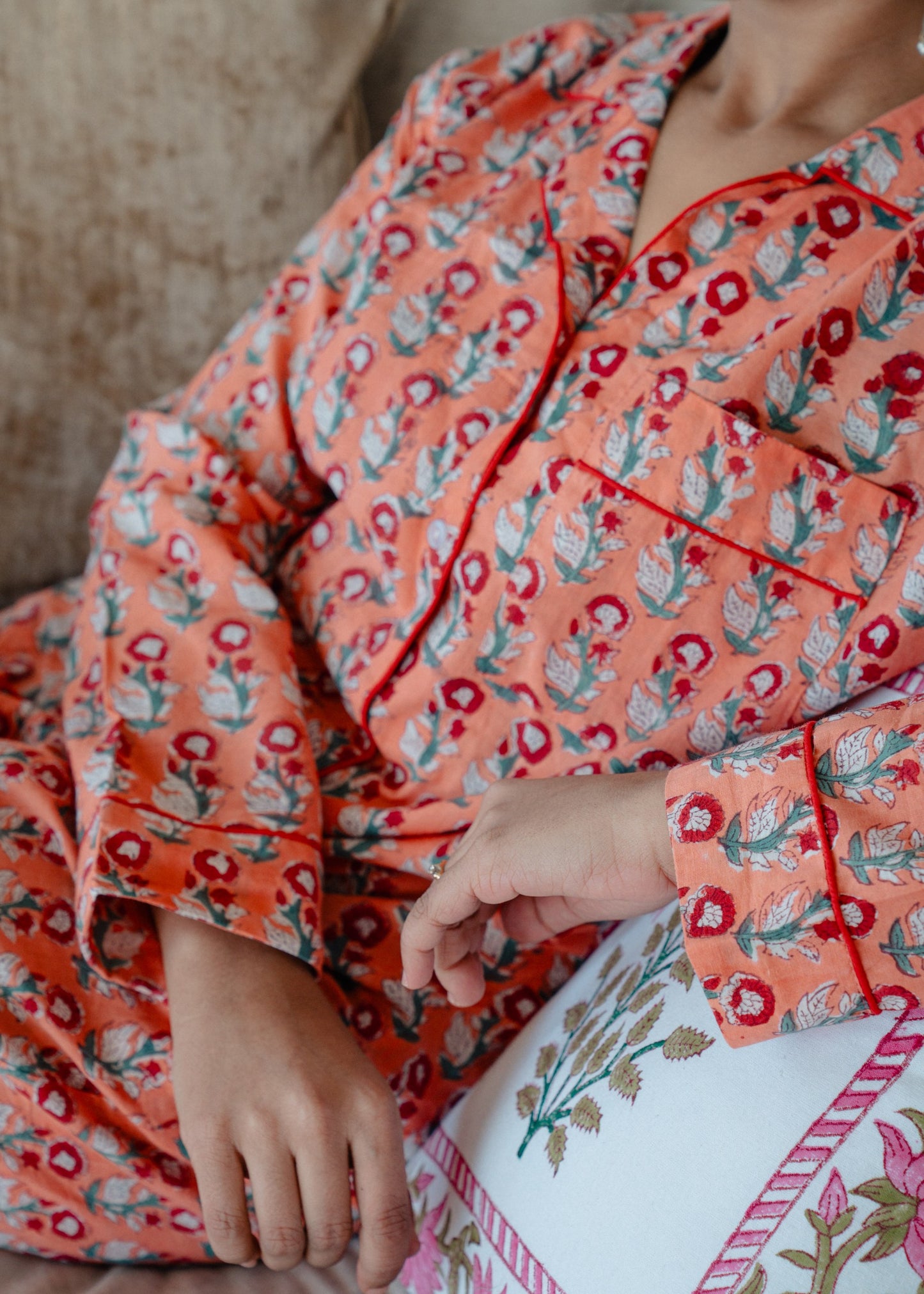 Peach Cotton Pyjamas