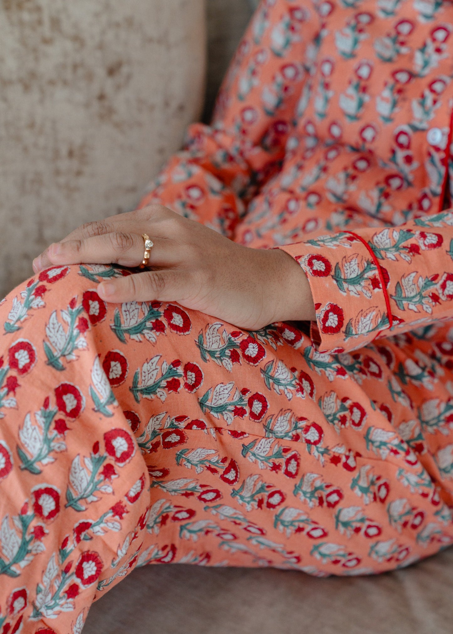 Peach Cotton Pyjamas