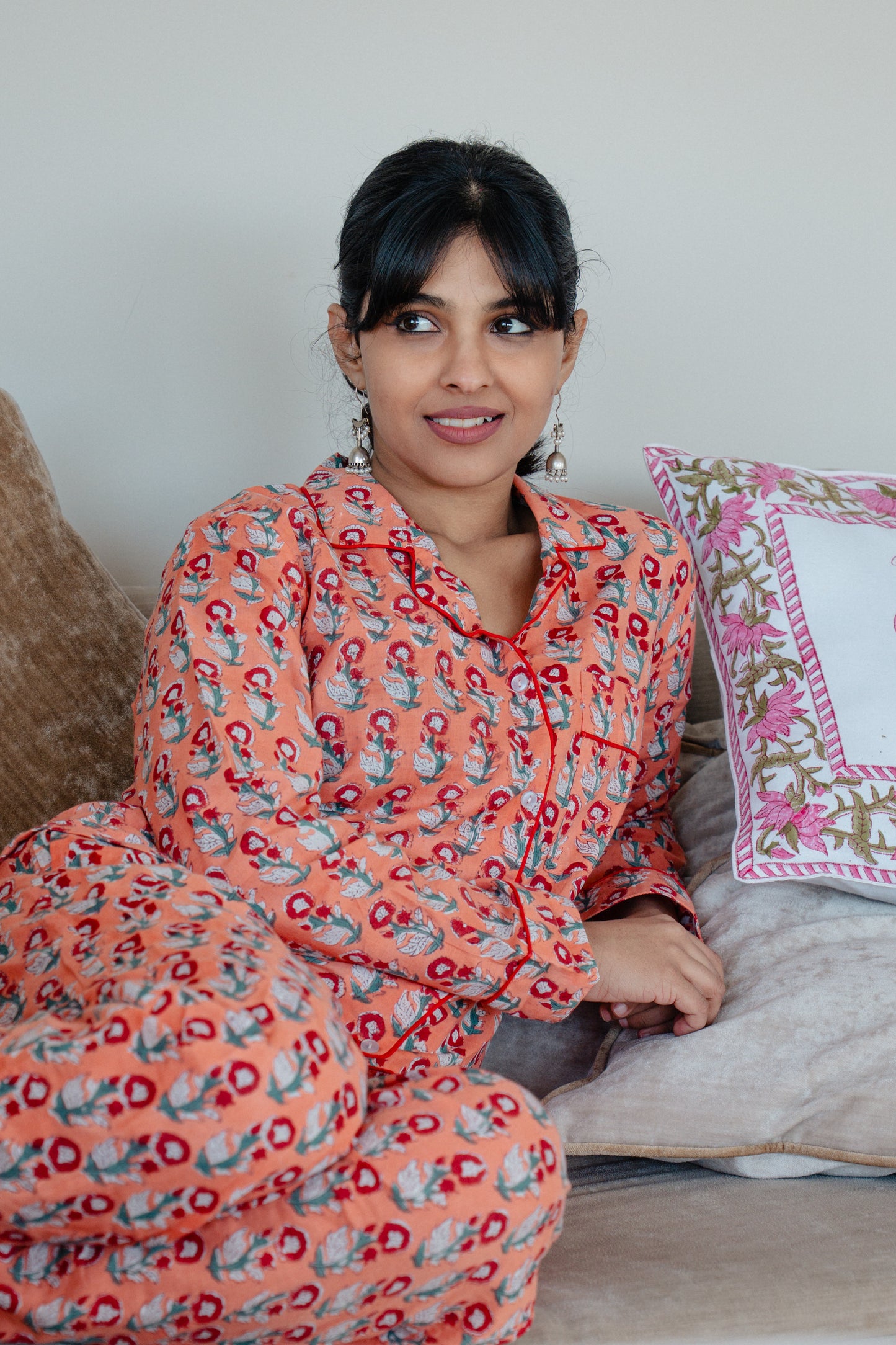 Peach Cotton Pyjamas