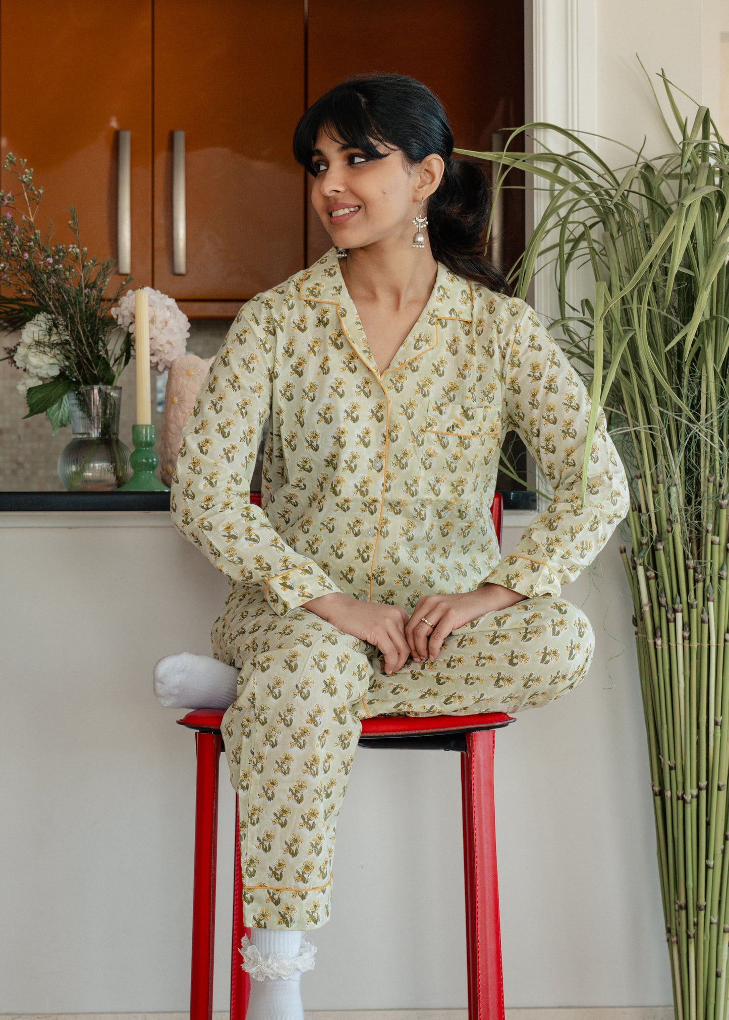 Sage Green Cotton Pyjamas