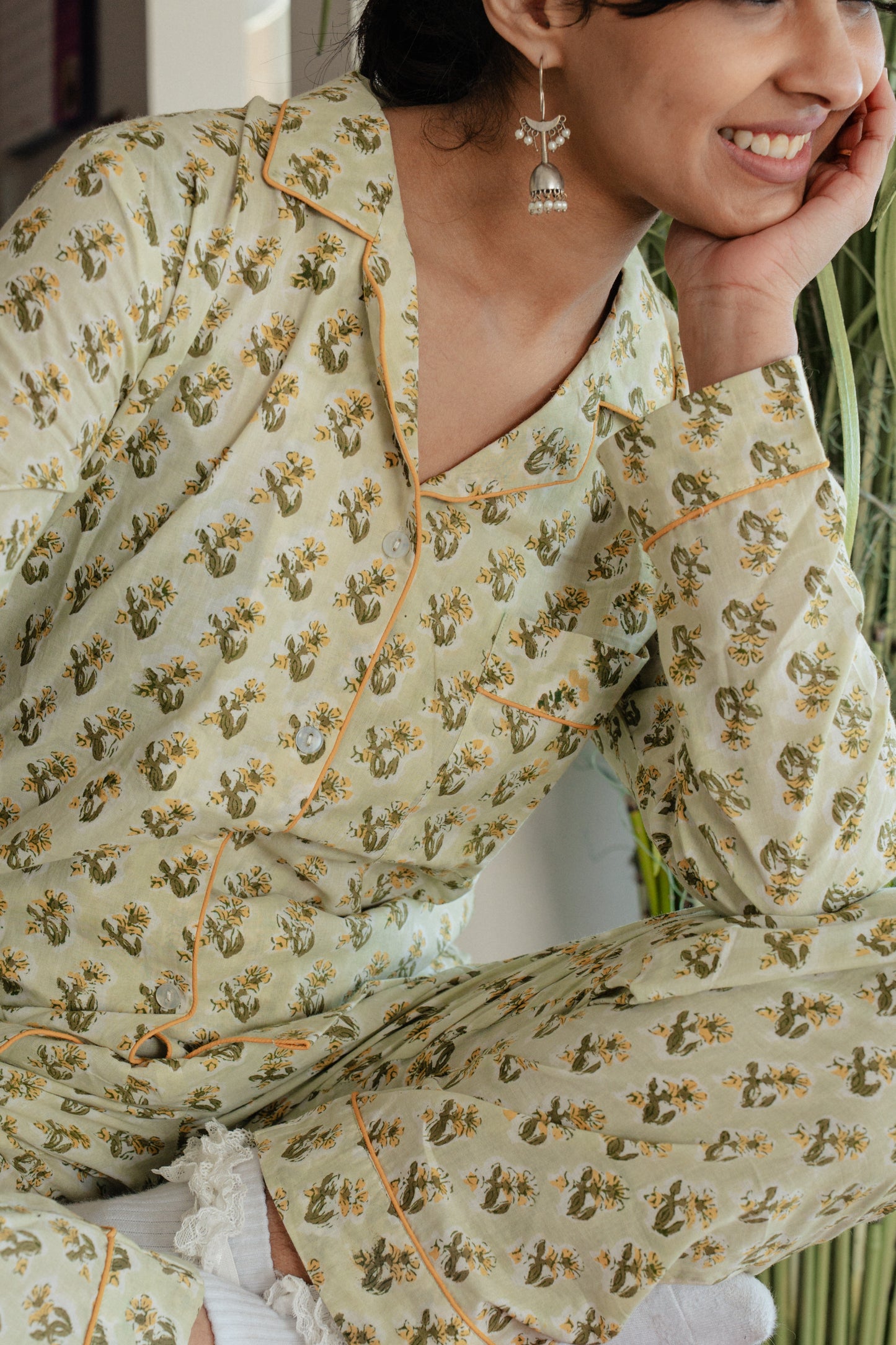 Sage Green Cotton Pyjamas