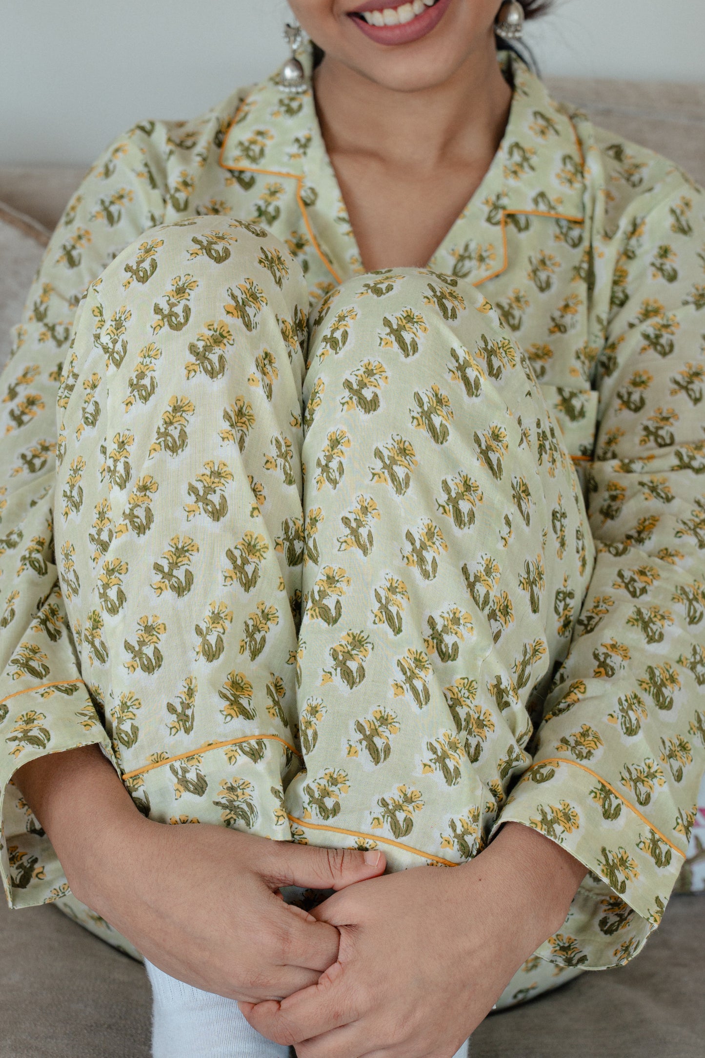 Sage Green Cotton Pyjamas