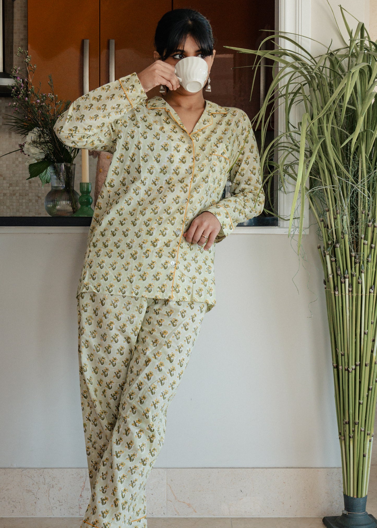 Sage Green Cotton Pyjamas