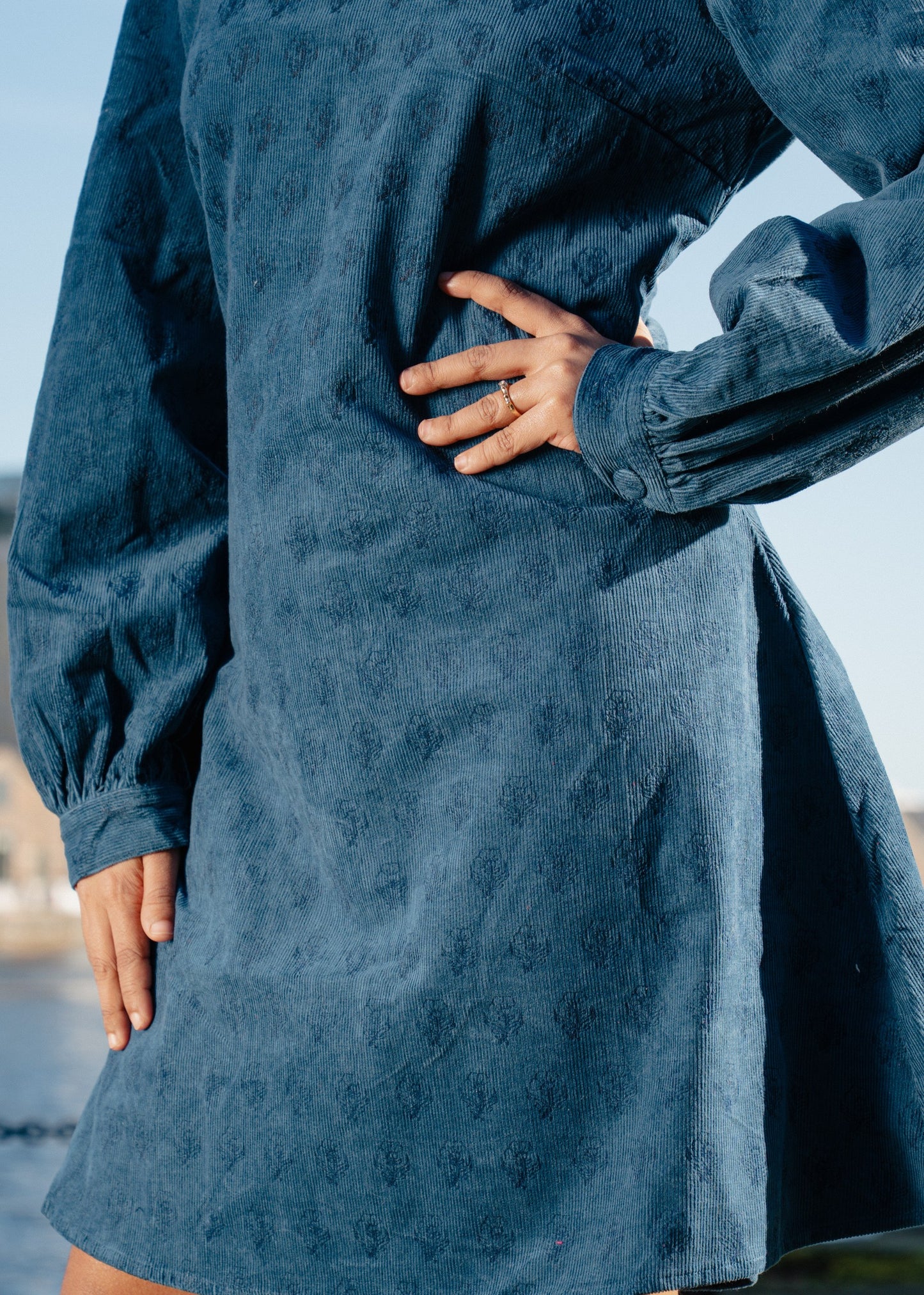 Lapis Blue Long Sleeve Dress