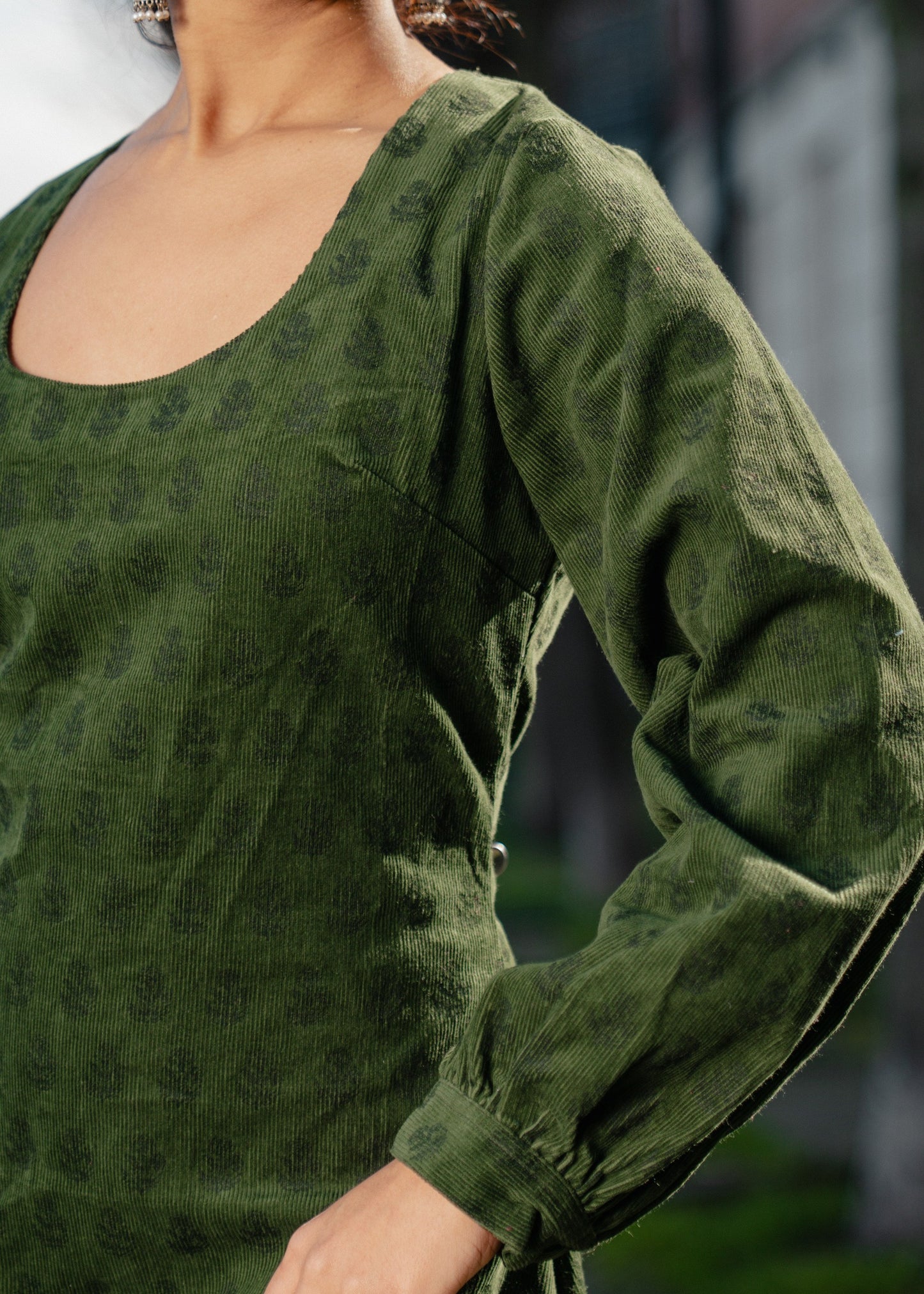 Forest Green Sleeve Dress