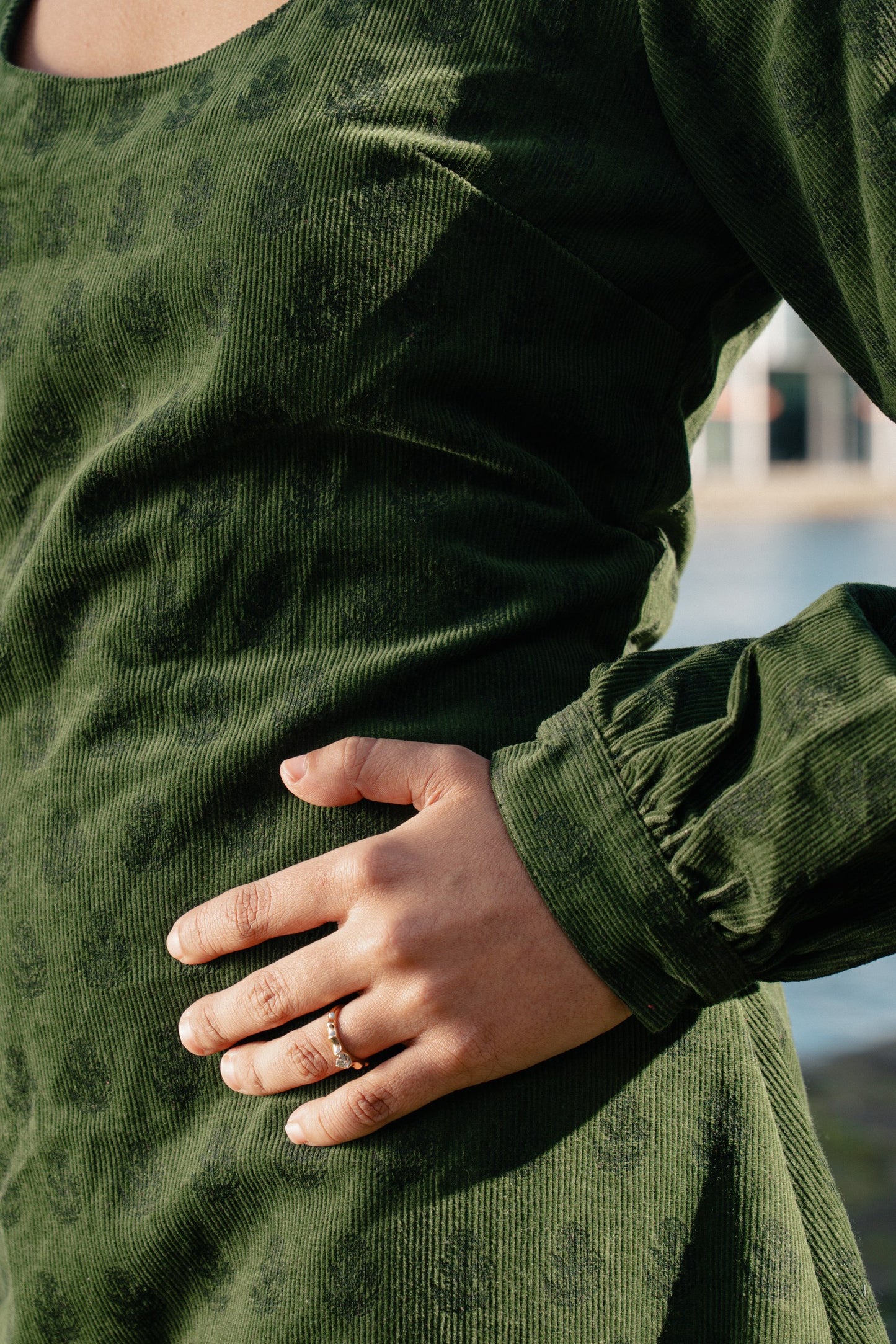 Forest Green Sleeve Dress