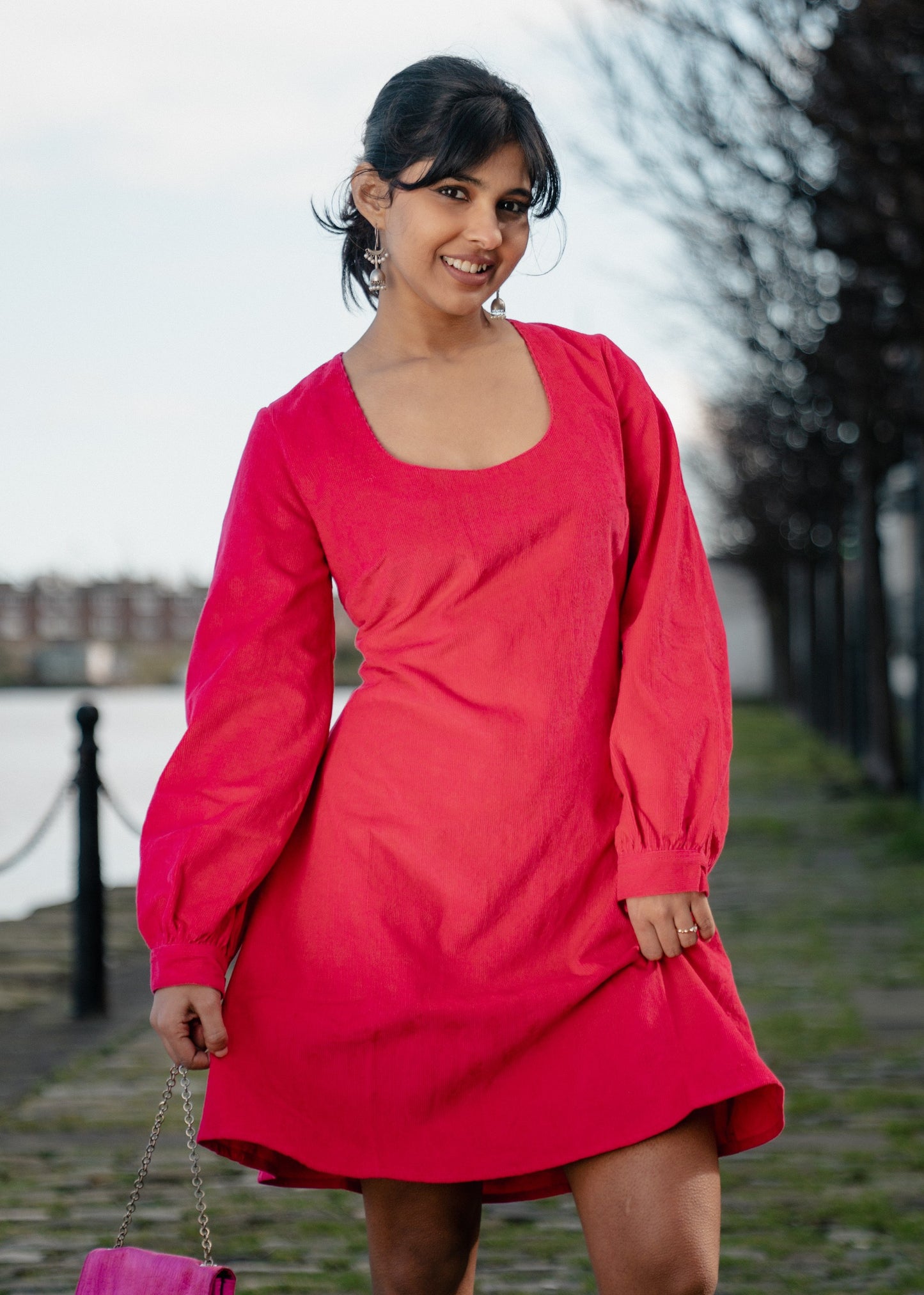 Blush Pink Long Sleeve Dress