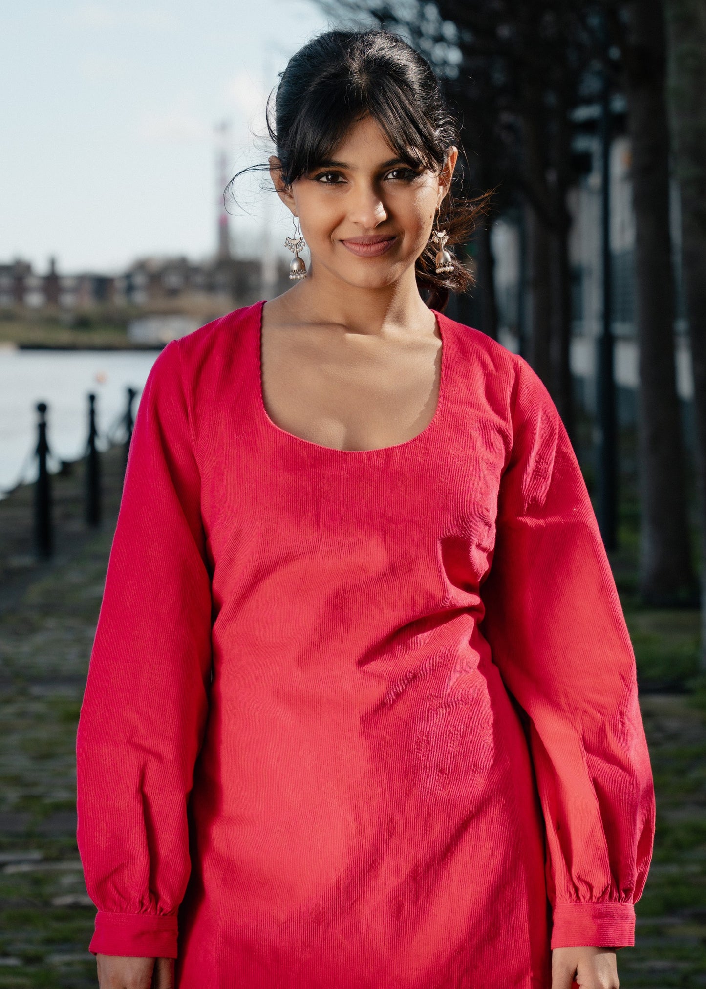 Blush Pink Long Sleeve Dress