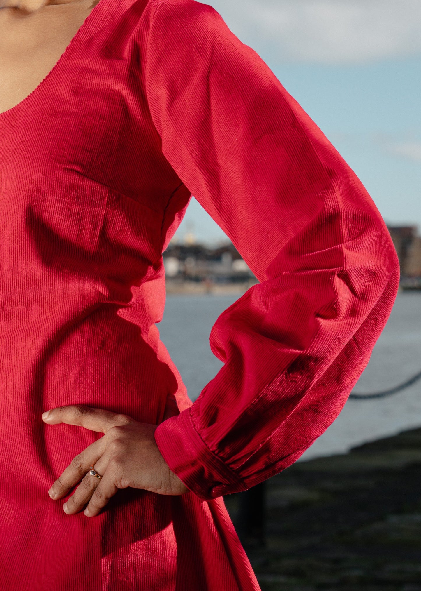 Blush Pink Long Sleeve Dress