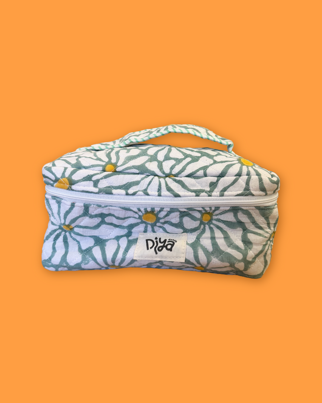 Blue Flower Power Make-up Pouch