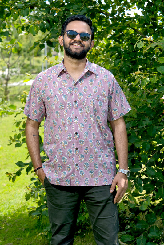 Royal Purple Block Print Shirt