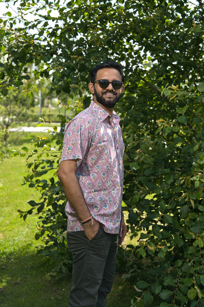 Royal Purple Block Print Shirt