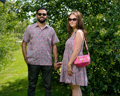 Royal Purple Block Print Shirt