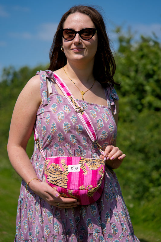Tiger Blossom Crossbody Bag
