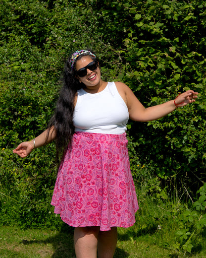 Rose Pink Wrap Skirt