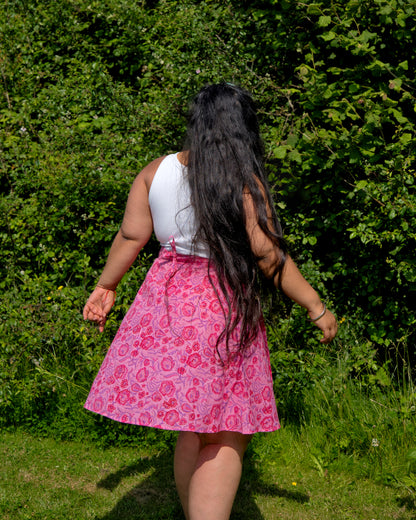 Rose Pink Wrap Skirt