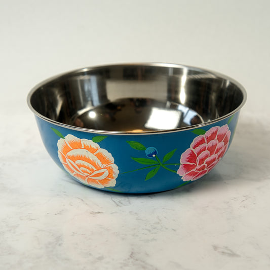 Ocean Blue Enamel Steel Bowl