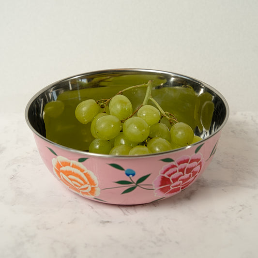 Rose Enamel Bowl
