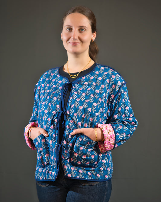 Blue & Pink Quilted Jacket