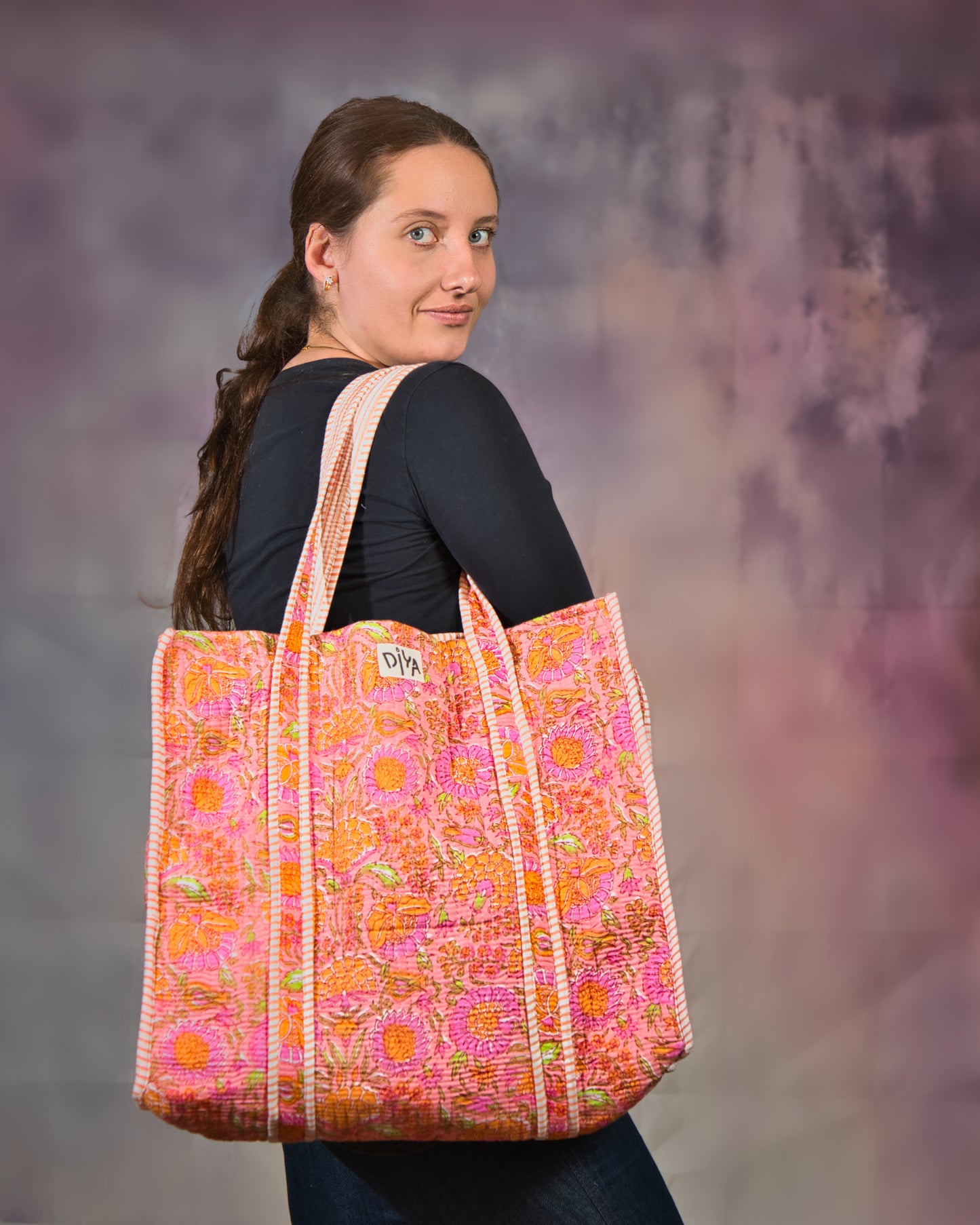 Pink Grapefruit Laptop Tote
