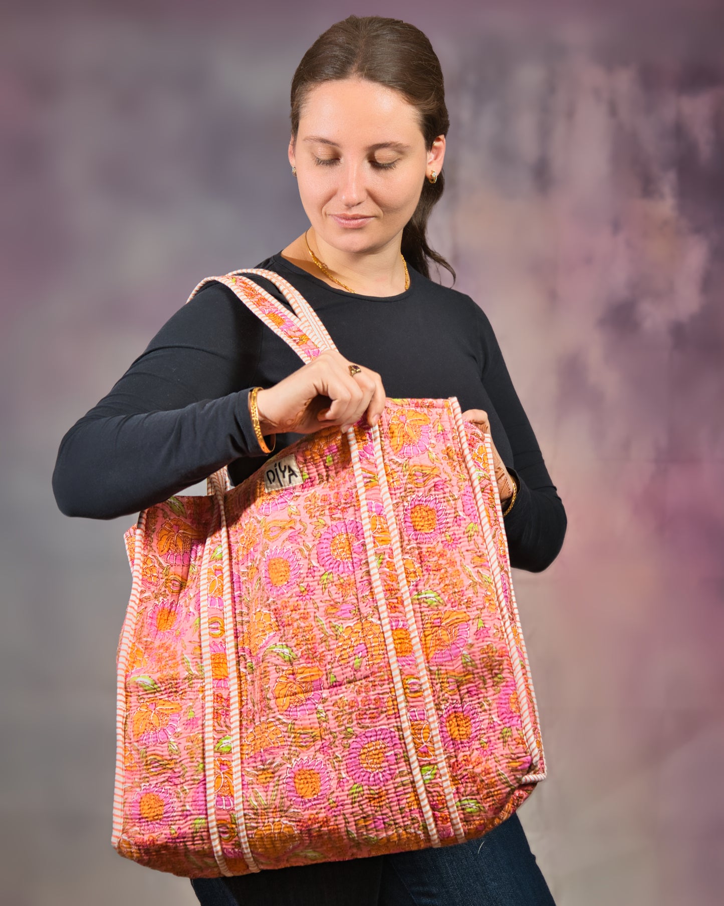 Pink Grapefruit Laptop Tote