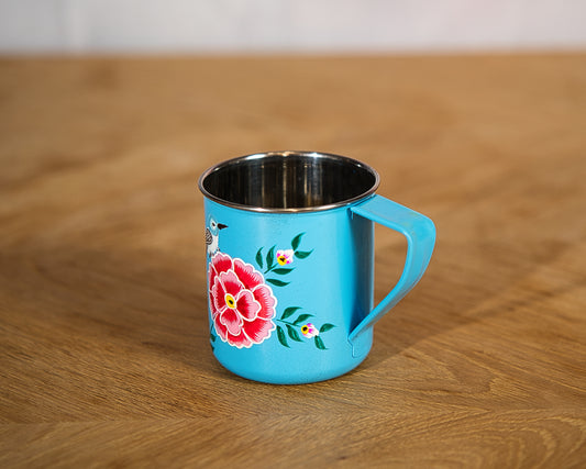Blue Enamel Steel Mug
