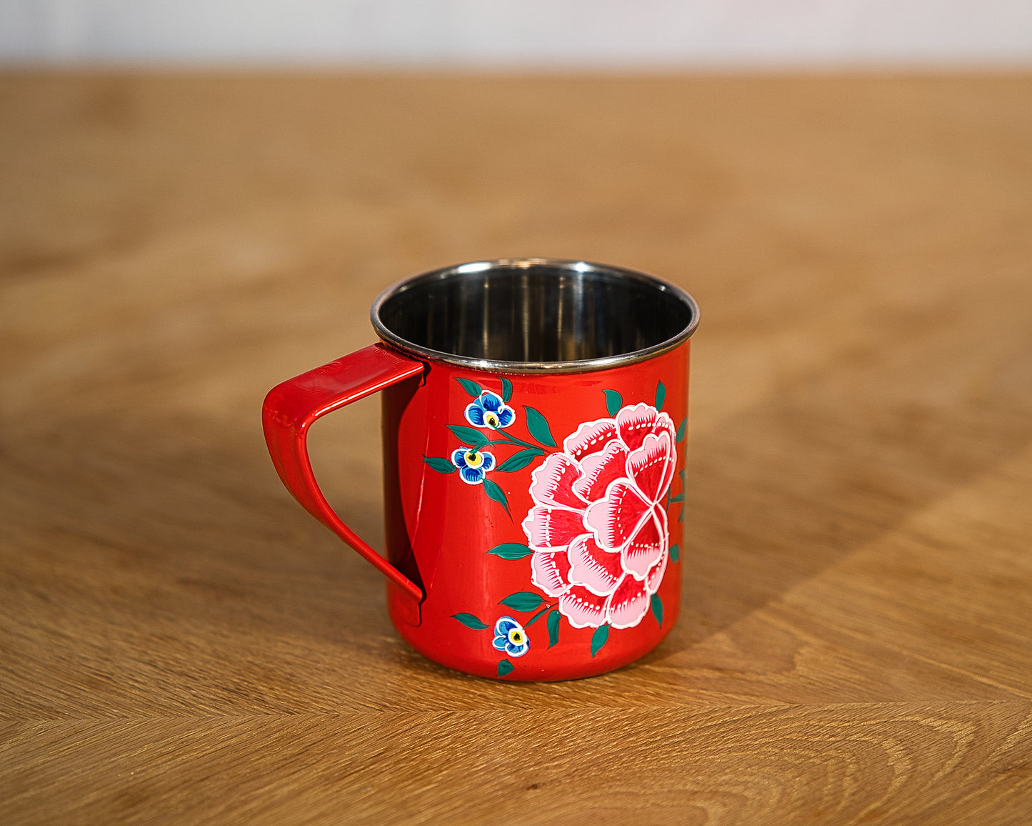 Berry Red Steel Enamel Mug