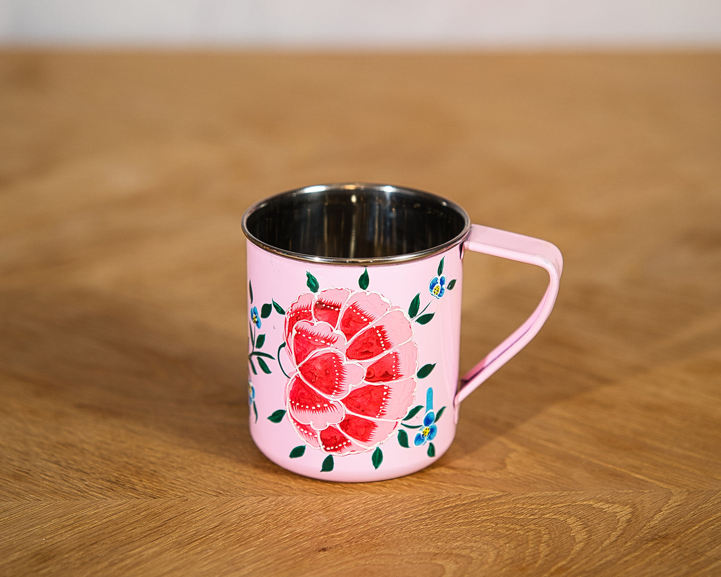 Rose Enamel Steel Mug