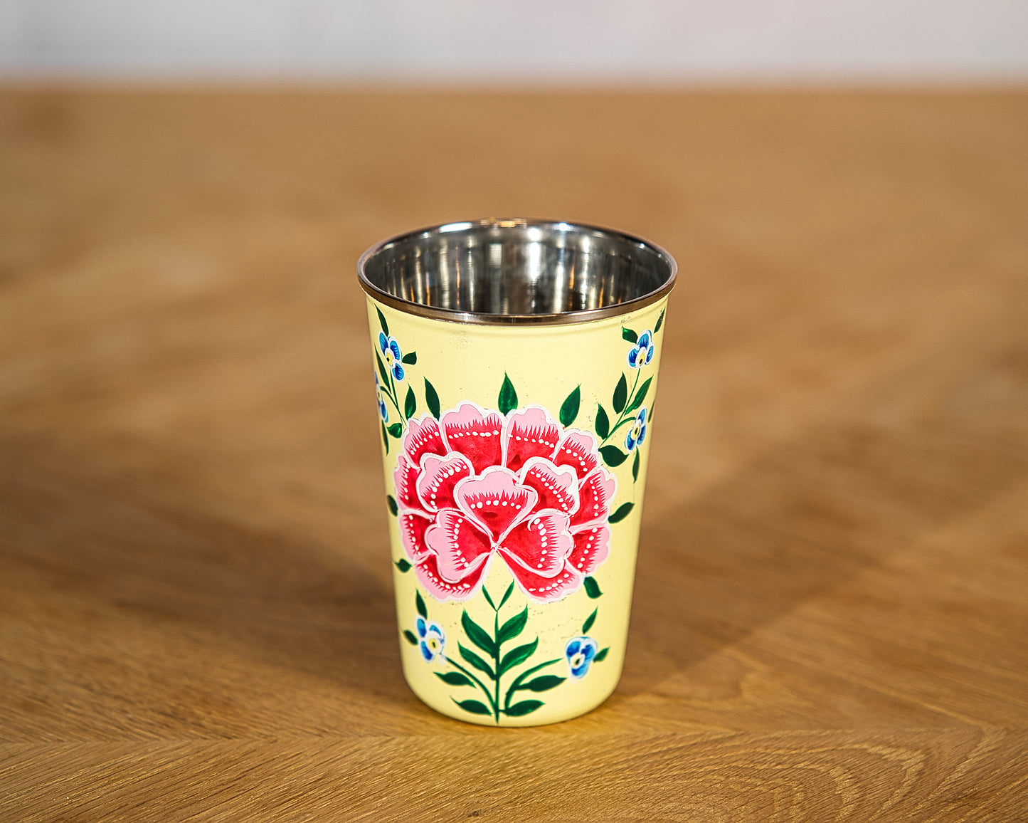 Sunbeam Yellow Enamel Glass