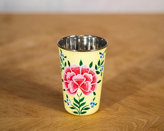 Sunbeam Yellow Enamel Glass