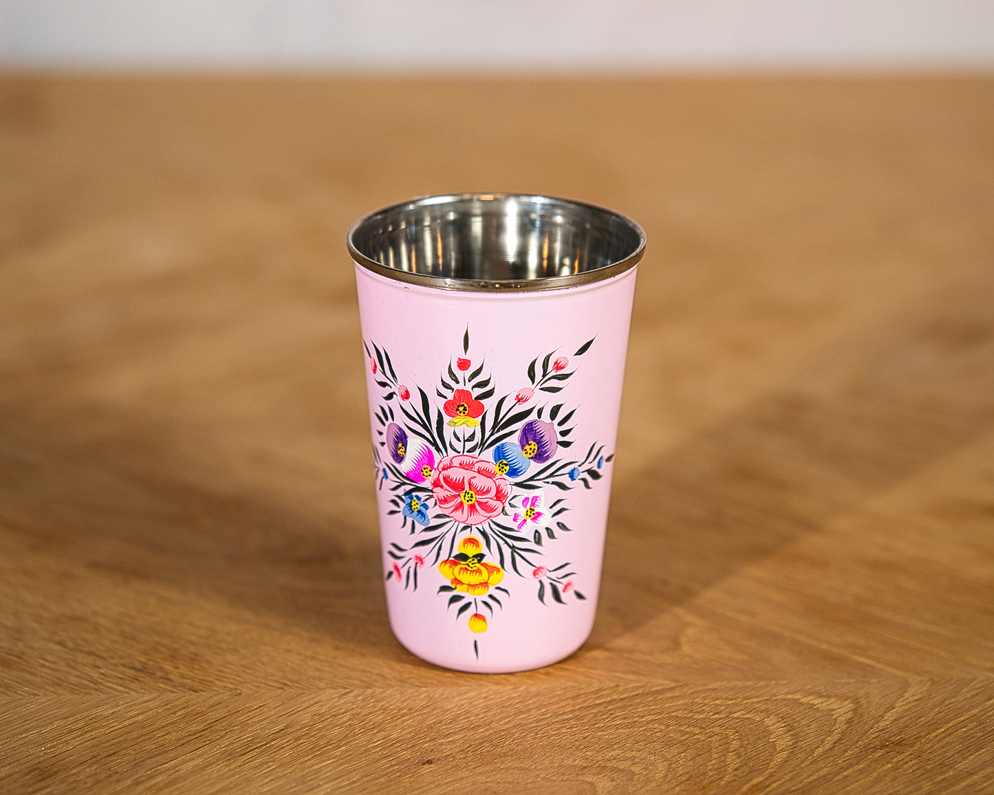 Blossom Pink Enamel Glass