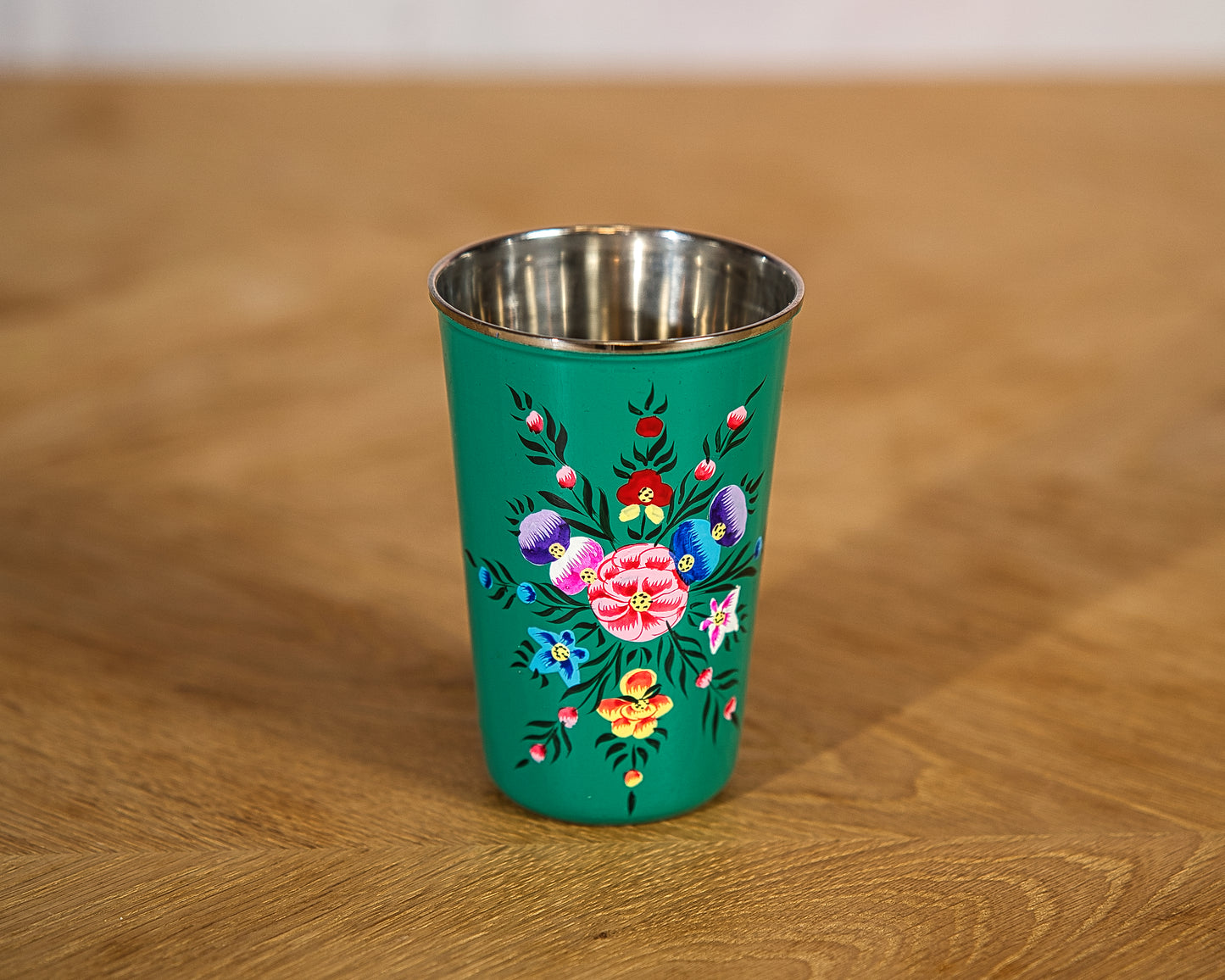 Meadow Green Enamel Glass