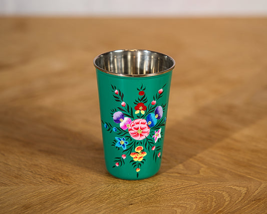 Meadow Green Enamel Glass