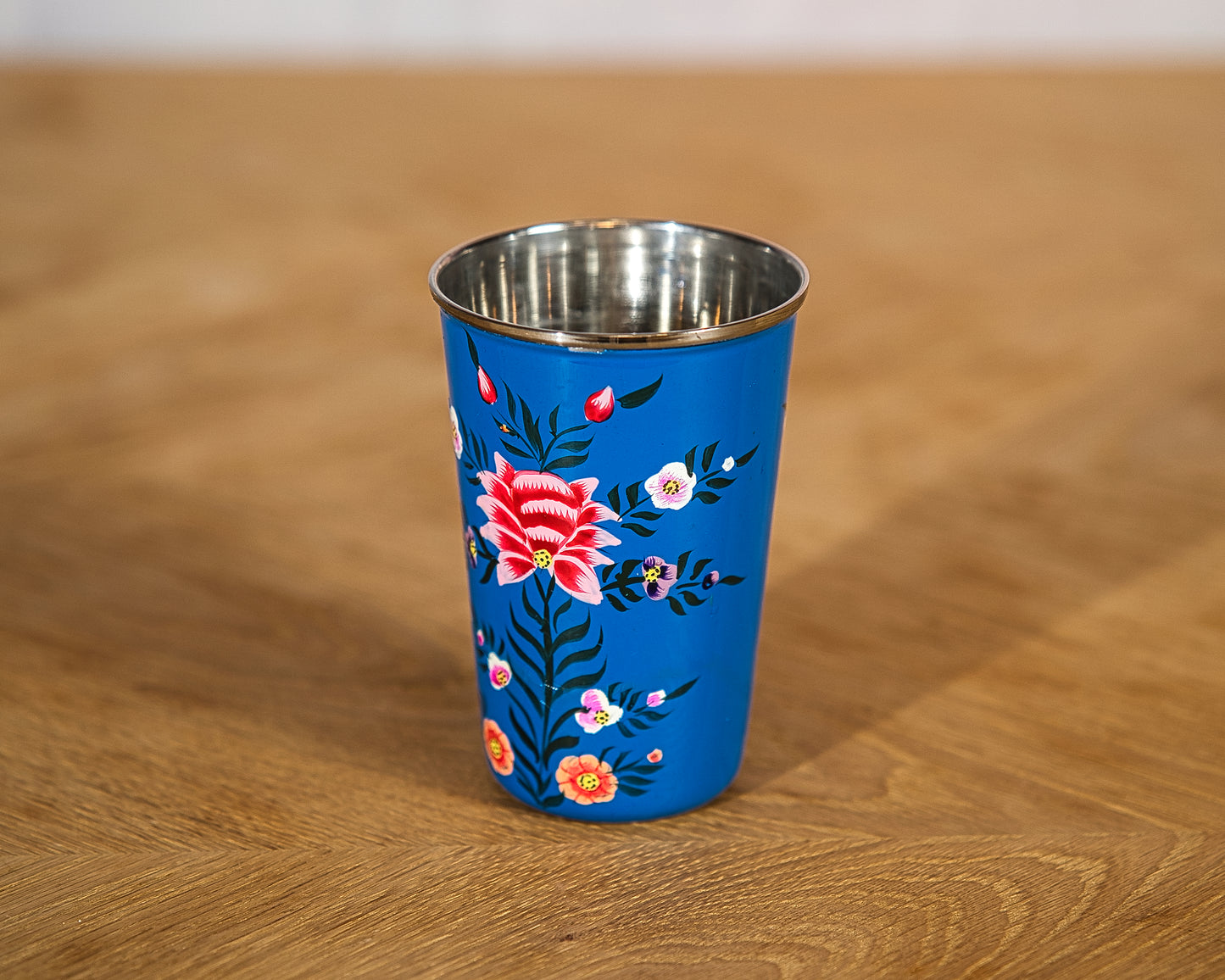 Ocean Blue Enamel Glass