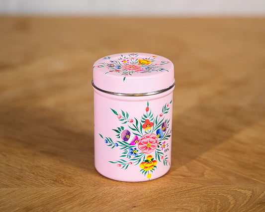 Soft Pink Enamel Tea Box