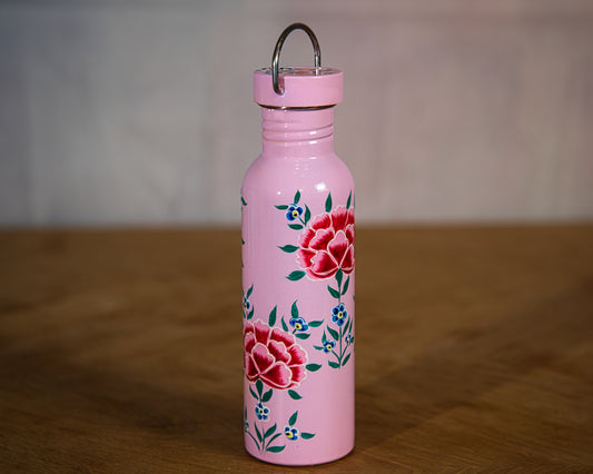 Blossom Pink Enamel Water Bottle
